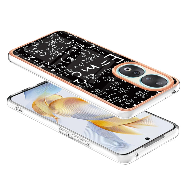 For Honor 90 5G Electroplating Marble Dual-side IMD Phone Case(Equation)