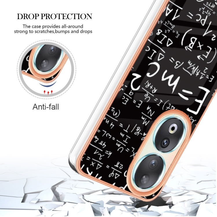 For Honor 90 5G Electroplating Marble Dual-side IMD Phone Case(Equation)