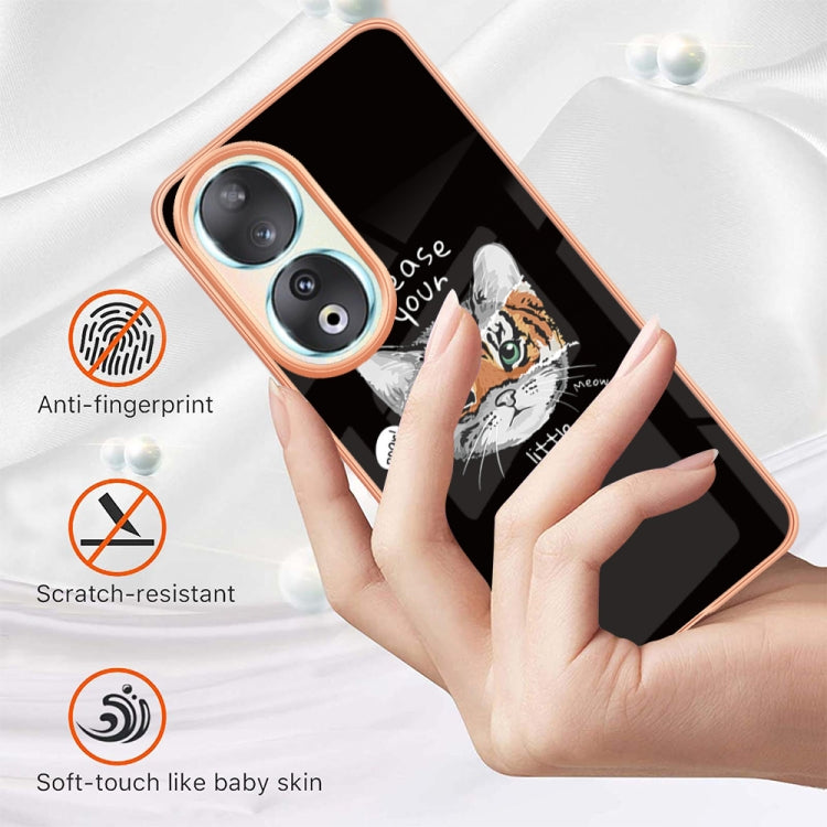 For Honor 90 5G Electroplating Marble Dual-side IMD Phone Case(Natural Growth)