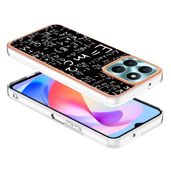 For Honor X6a Electroplating Marble Dual-side IMD Phone Case(Equation)