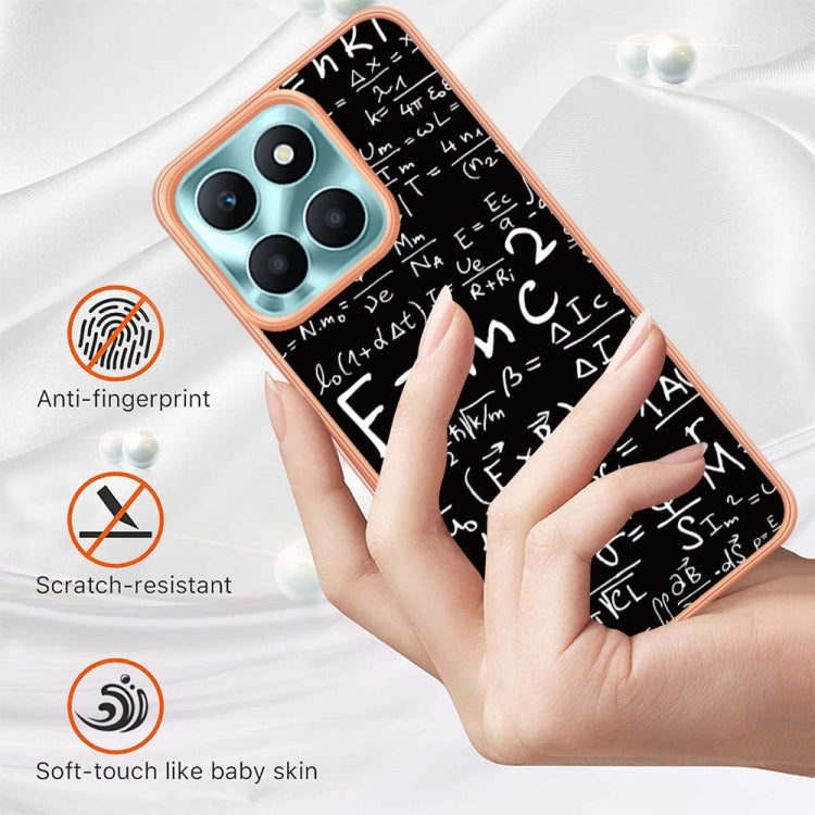 For Honor X6a Electroplating Marble Dual-side IMD Phone Case(Equation)