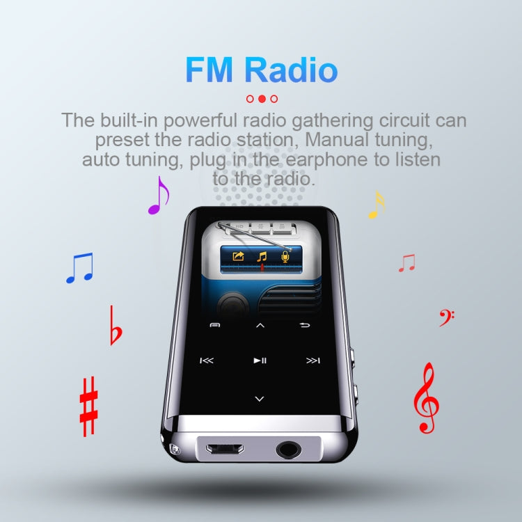 JNN M13 1.8 Inch LCD Screen Touch HiFi MP3 Player, Memory:16GB(Without Bluetooth)