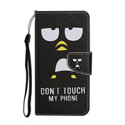 For iPhone 16 Pro 3D Colored Drawing Flip Leather Phone Case(Penguins)