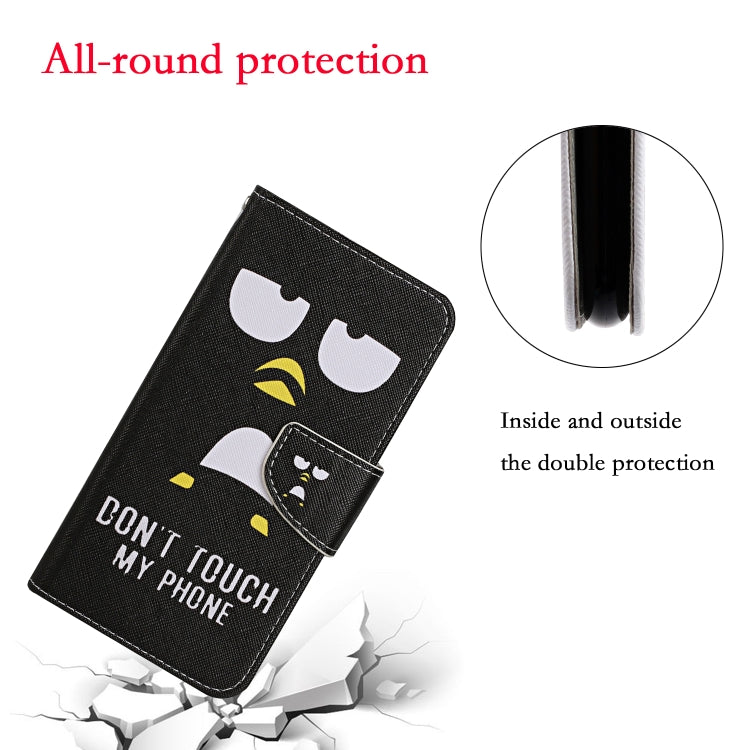 For iPhone 16 Pro 3D Colored Drawing Flip Leather Phone Case(Penguins)