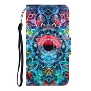 For iPhone 16 Pro 3D Colored Drawing Flip Leather Phone Case(Mandala)