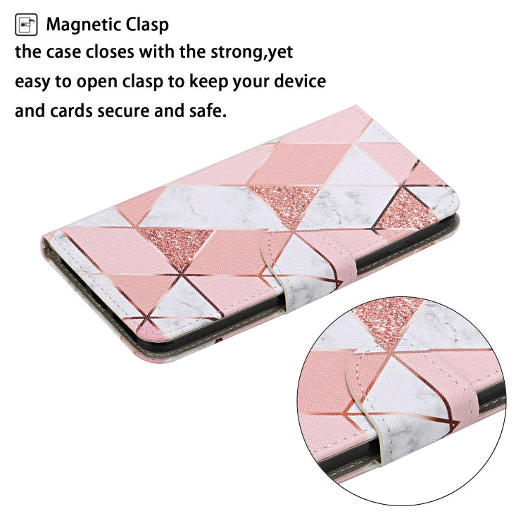 For iPhone 16 Plus 3D Colored Drawing Flip Leather Phone Case(Marble)