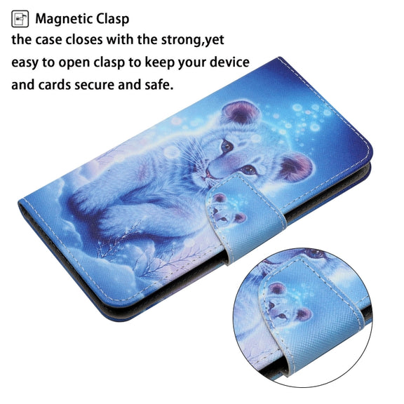 For iPhone 16 Plus 3D Colored Drawing Flip Leather Phone Case(Leopard)