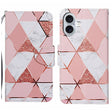For iPhone 16 3D Colored Drawing Flip Leather Phone Case(Marble) - iPhone 16 Cases by PMC TechLife | Online Shopping South Africa | PMC TechLife | Buy Now Pay Later Mobicred