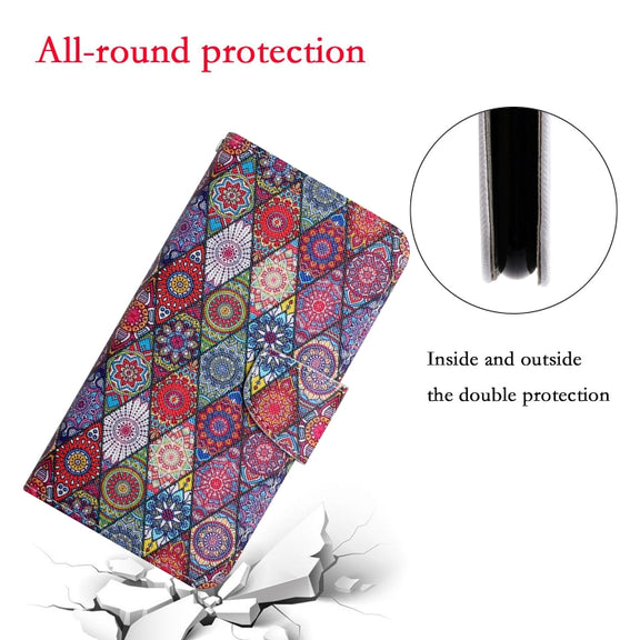 For iPhone 16 3D Colored Drawing Flip Leather Phone Case(Kaleidoscope)