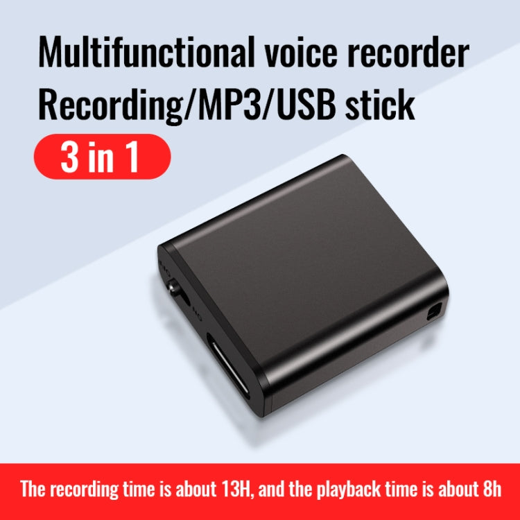 JNN Q8 Portable HD Noise Reduction Smart Voice Recorder, Memory:8GB