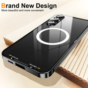 For Samsung Galaxy S24 FE 5G MagSafe Magnetic Frosted Metal Phone Case(Black)