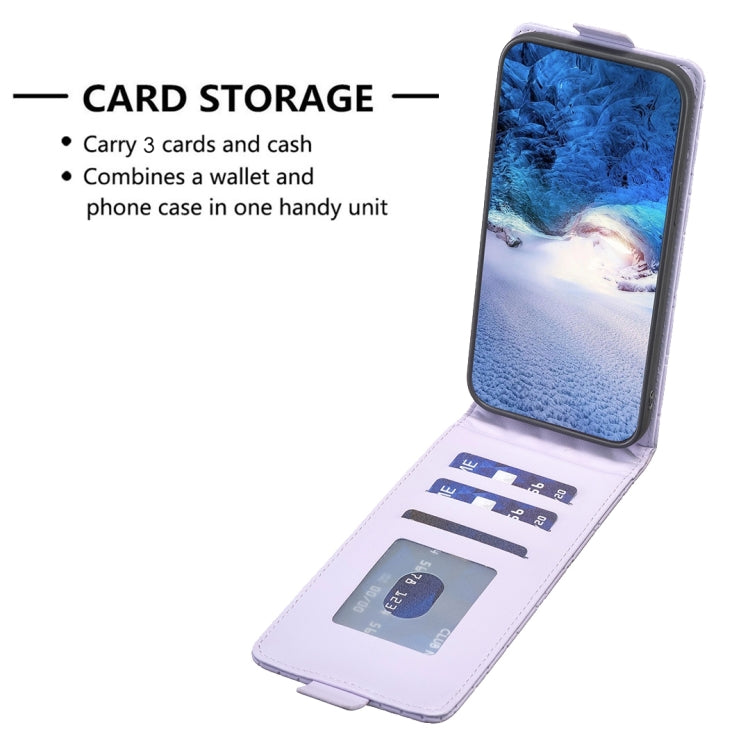 For Redmi Note 12 Pro+ Global Diamond Lattice Vertical Flip Leather Phone Case(Purple)