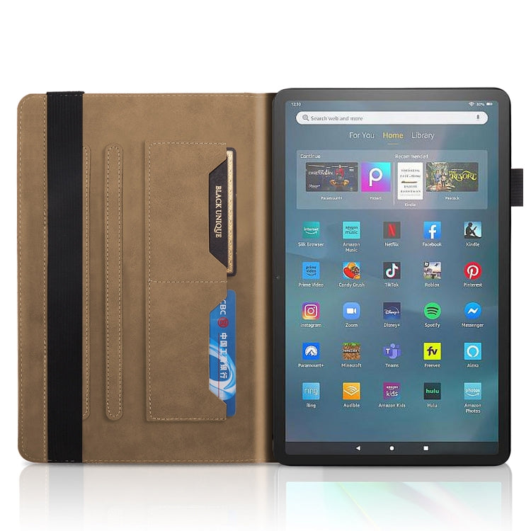 For Amazon Fire Max 11 Life Tree Series Horizontal Flip Leather Tablet Case(Brown)