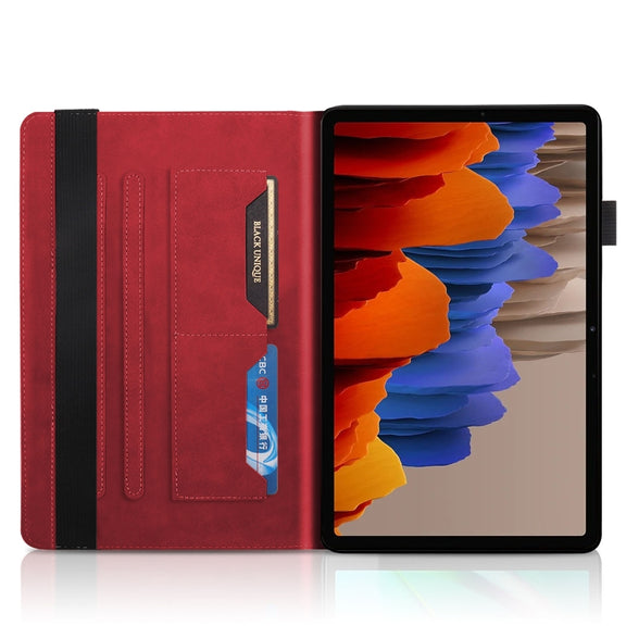 For Samsung Galaxy Tab S9 / S8 / S7 Life Tree Series Horizontal Flip Leather Tablet Case(Red)