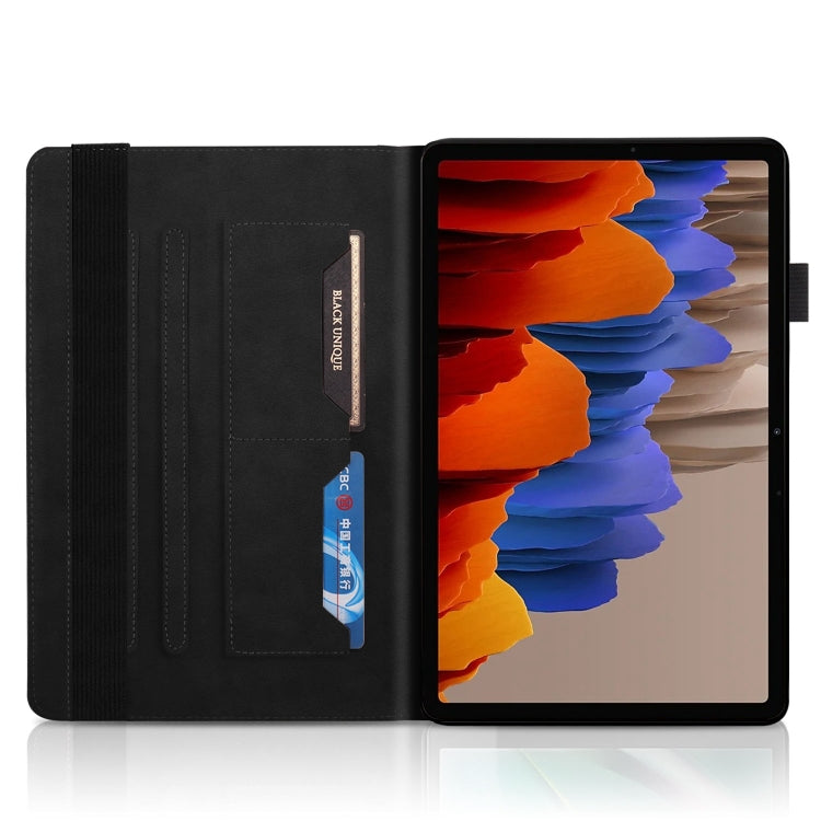 For Samsung Galaxy Tab S9+ Life Tree Series Horizontal Flip Leather Tablet Case(Black)