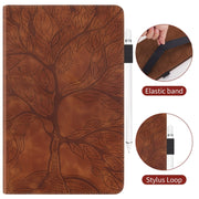 For Samsung Galaxy Tab S9+ / S9 FE+ Life Tree Series Horizontal Flip Leather Tablet Case(Brown)