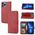 For iPhone 16 Pro Max Embossed Happy Cat Pattern Flip Leather Phone Case(Red) - iPhone 16 Pro Max Cases by PMC TechLife | Online Shopping South Africa | PMC TechLife | Buy Now Pay Later Mobicred