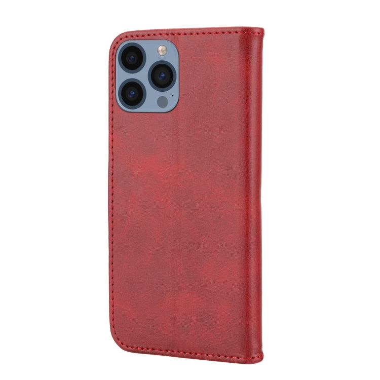 For iPhone 16 Pro Max Embossed Happy Cat Pattern Flip Leather Phone Case(Red)