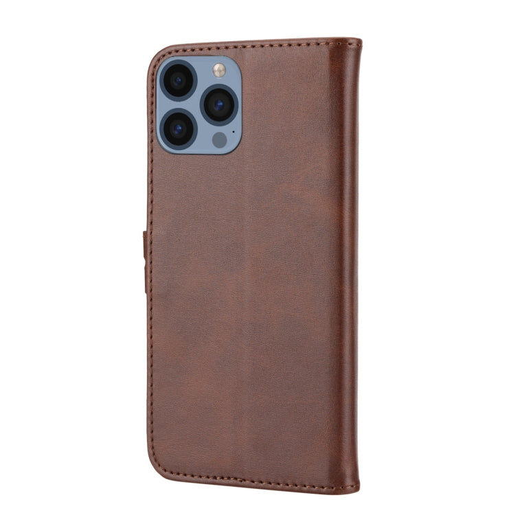 For iPhone 16 Pro Embossed Happy Cat Pattern Flip Leather Phone Case(Brown)