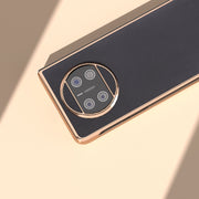 For Huawei Mate X3 Electroplating Haze Texture PU Phone Case(Black)