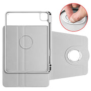 For iPad Pro 11 2024 Acrylic 360 Rotation Detachable Leather Tablet Case(Grey)