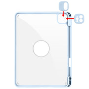 For iPad Pro 13 2024 Acrylic 360 Rotation Detachable Leather Tablet Case(Ice Blue)