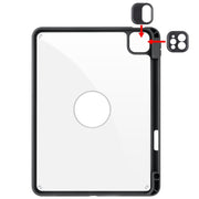 For iPad Pro 13 2024 Acrylic 360 Rotation Detachable Leather Tablet Case(Black)