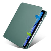 For iPad Air 13 2025 / 2024 Acrylic 360 Rotation Detachable Leather Tablet Case(Deep Green)