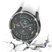 For Samsung Galaxy Watch 6 40mm Diamond Hollow PC Watch Protective Case(Black)