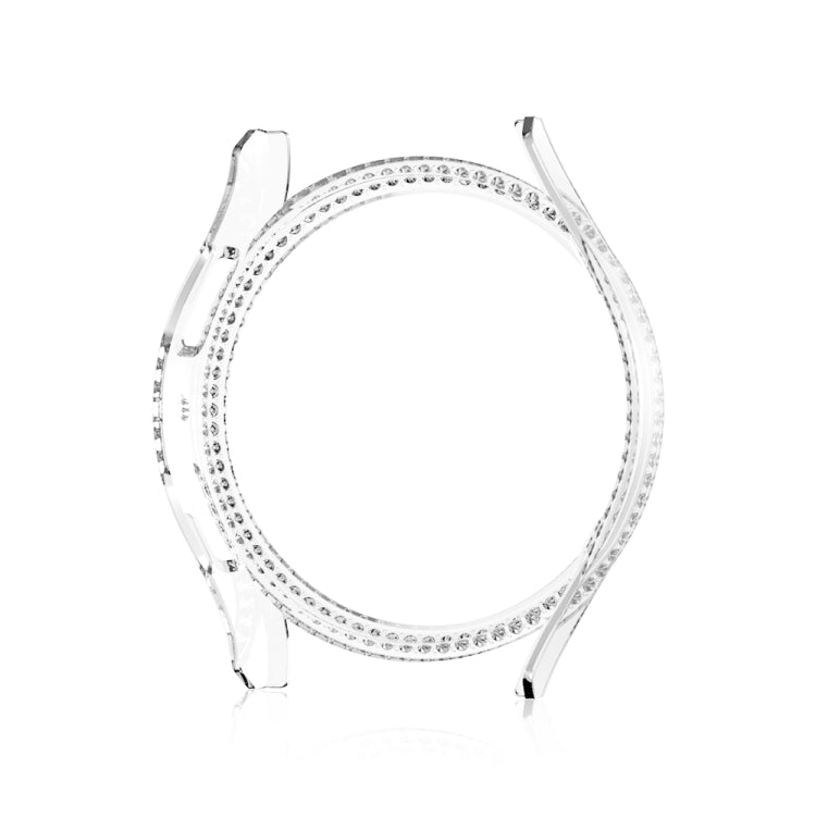 For Samsung Galaxy Watch 6 40mm Diamond Hollow PC Watch Protective Case(Transparent)