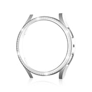 For Samsung Galaxy Watch 6 40mm Diamond Hollow PC Watch Protective Case(Silver)