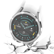 For Samsung Galaxy Watch 6 40mm Diamond Hollow PC Watch Protective Case(Silver)