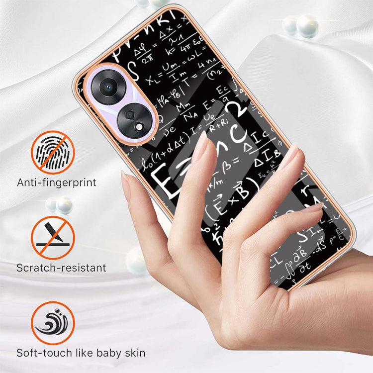 For OPPO A78 / A58 Electroplating Marble Dual-side IMD Phone Case(Equation)