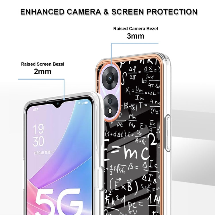 For OPPO A78 / A58 Electroplating Marble Dual-side IMD Phone Case(Equation)