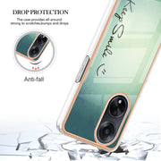 For OPPO A98 Electroplating Marble Dual-side IMD Phone Case(Smile)
