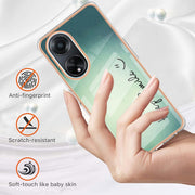 For OPPO A98 Electroplating Marble Dual-side IMD Phone Case(Smile)