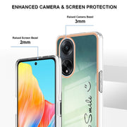 For OPPO A98 Electroplating Marble Dual-side IMD Phone Case(Smile)