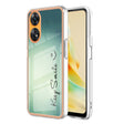 For OPPO Reno8 T 4G Electroplating Marble Dual-side IMD Phone Case(Smile) - free shipping - PMC TechLife - Order now!