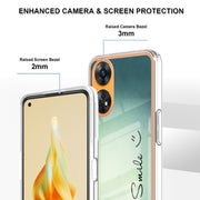 For OPPO Reno8 T 4G Electroplating Marble Dual-side IMD Phone Case(Smile)