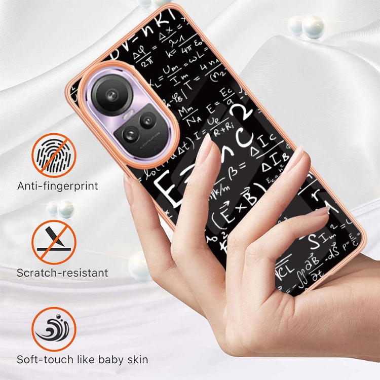 For OPPO Reno10 Pro 5G Global Electroplating Marble Dual-side IMD Phone Case(Equation)