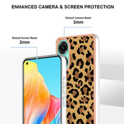 For OPPO A78 4G Electroplating Marble Dual-side IMD Phone Case(Leopard Print)