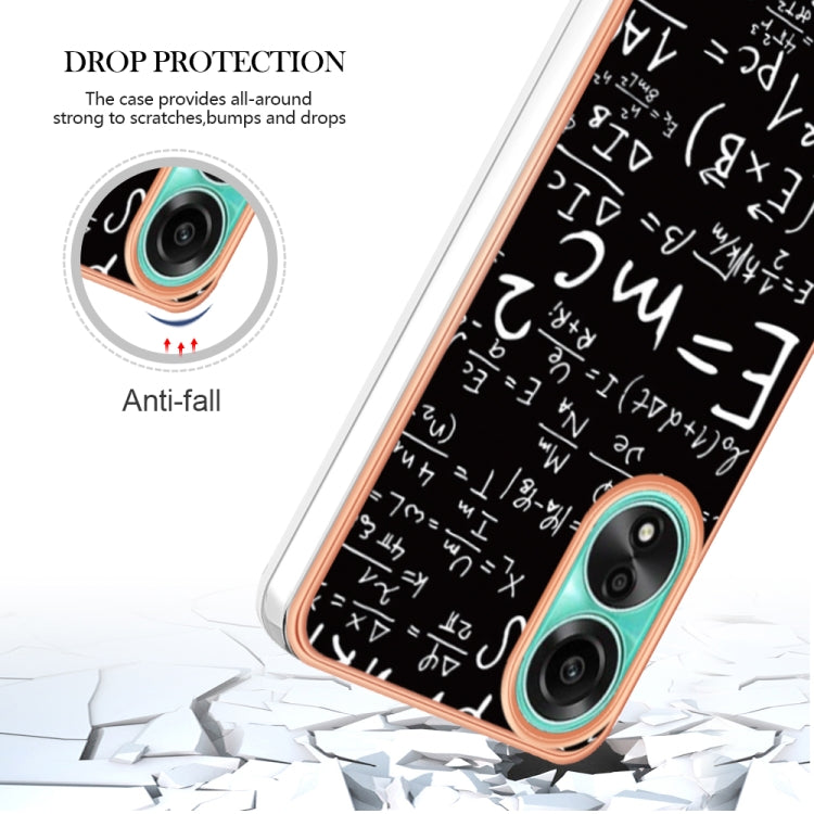 For OPPO A78 4G Electroplating Marble Dual-side IMD Phone Case(Equation)