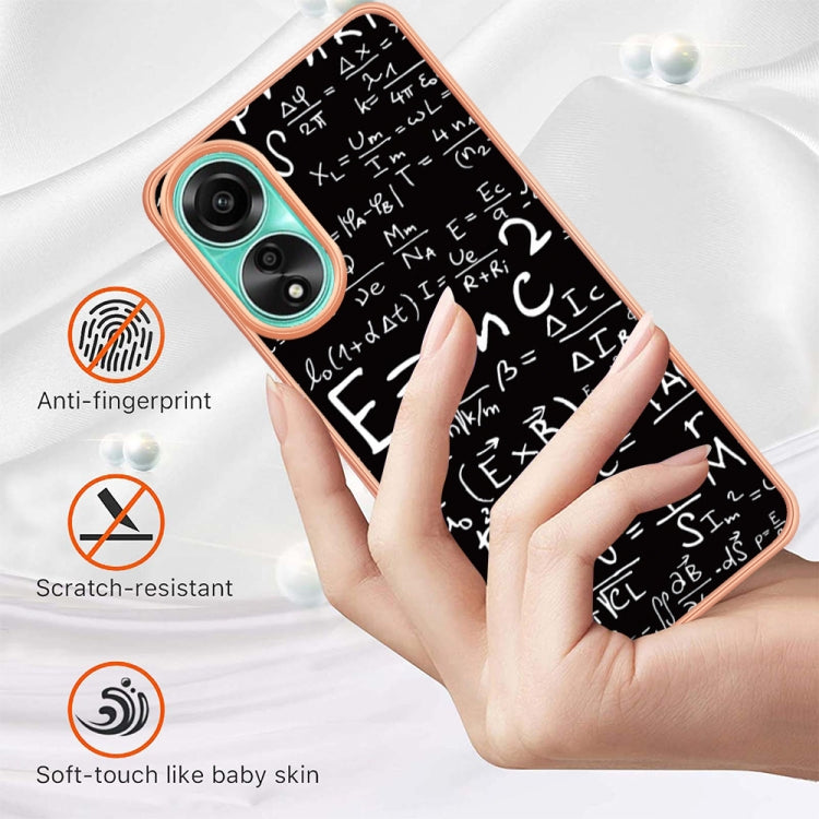 For OPPO A78 4G Electroplating Marble Dual-side IMD Phone Case(Equation)