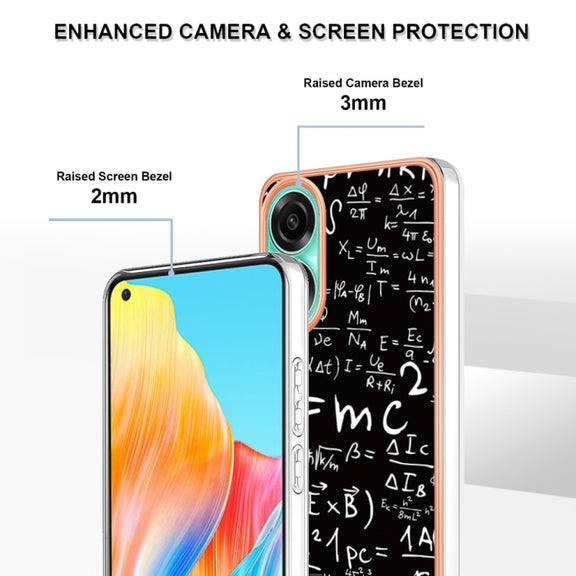 For OPPO A78 4G Electroplating Marble Dual-side IMD Phone Case(Equation)