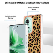 For OPPO Reno11 5G Global Electroplating Marble Dual-side IMD Phone Case(Leopard Print)