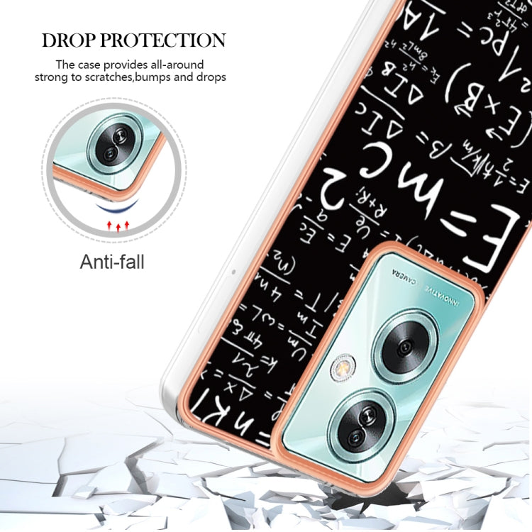 For OPPO A79 5G Global Electroplating Marble Dual-side IMD Phone Case(Equation)