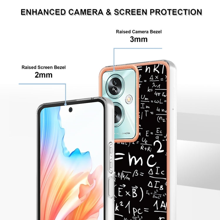 For OPPO A79 5G Global Electroplating Marble Dual-side IMD Phone Case(Equation)