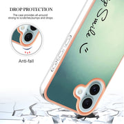 For iPhone 16 Electroplating Marble Dual-side IMD Phone Case(Smile)