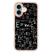 For iPhone 16 Electroplating Marble Dual-side IMD Phone Case(Equation)