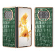 For Huawei Mate X3 Electroplating Crocodile Texture Genuine Leather Phone Case(Green) - Huawei Cases by PMC TechLife | Online Shopping South Africa | PMC TechLife | Buy Now Pay Later Mobicred